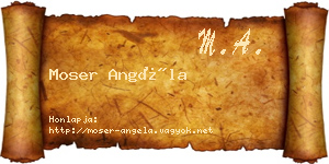 Moser Angéla névjegykártya
